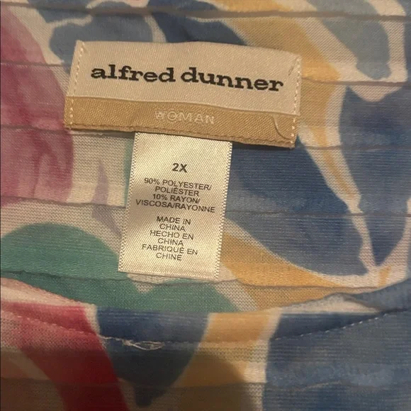 Alfred Dunner Multicolor Women's Blouse sz2X NWT - Picture 3 of 7